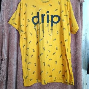 Yellow Drip Graphic T-Shirt